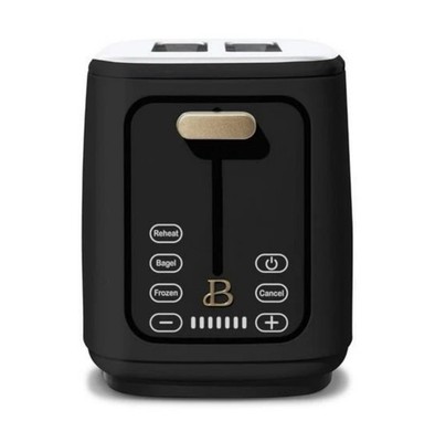 Beautiful 2-Slice Toaster with Touch-Activated Display, Black Sesame. New