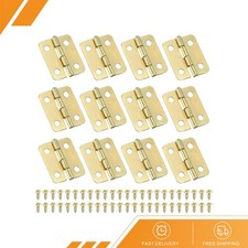 12 x Small Butt Hinges 3/4" Mini Jewelry Box Hinge with Screw Gold