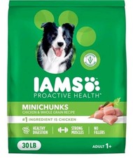 IAMS Proactive Health Minichunks Adult Dry Dog Food with Real Chicken, 30 lb.... 1.57 per pound
