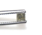 0.37Cts Natural Square Princess Cut Green Color Diamond 3.40x3.08x2.99 MM