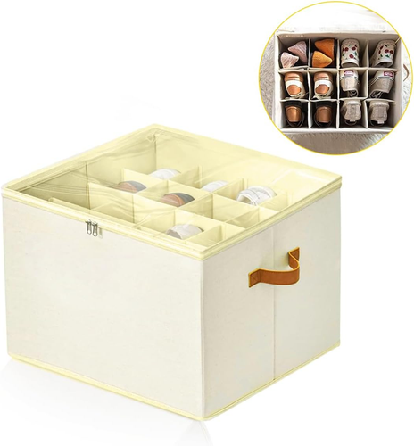 Decorhome Slot per impilatore di scarpe salvaspazio, organizer per slot per scarpe | Scarpiera | Confezione salvaspazio a doppio piano da 10 pantofole regolabili impilabili. Soluzione domestica per