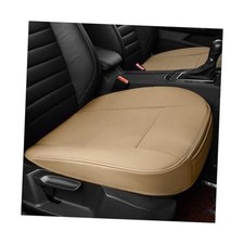 2PCS Car Seat Cover, Bottom Full Wrapped Vehicle Front Seat Protector, Beige