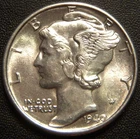 1940 Mercury Dime - Nice Uncirculated Mint State Coin