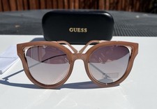 Image of Guess Women’s Sunglasses - Brown - Silver Mirrored - GF0323 72U