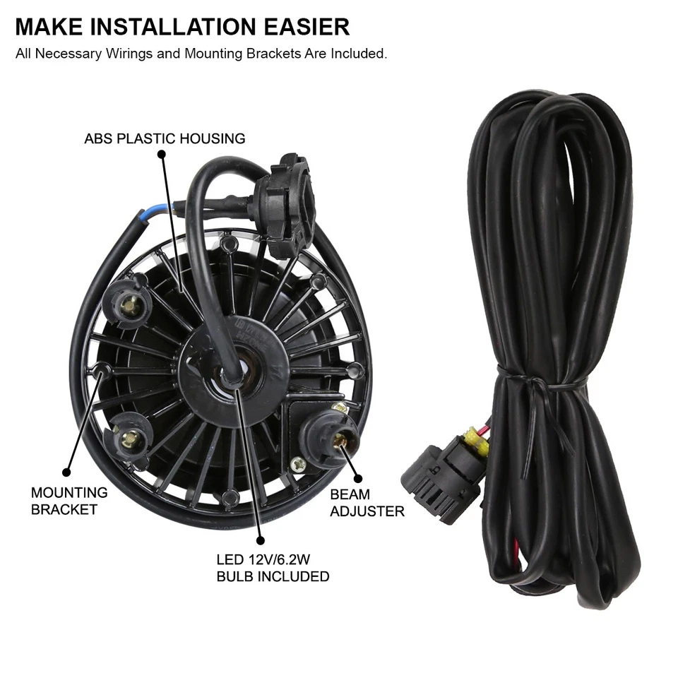 Fits 2007-2014 Chevy Tahoe Suburban GMC Yukon XL 1500 LED Fog Lights Bumper Lamp - Image 4 of 4