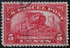 U.S. Used Stamp Scott #Q5 5c Parcel Post XF-Superb. Cancel Clear of Design. Gem!