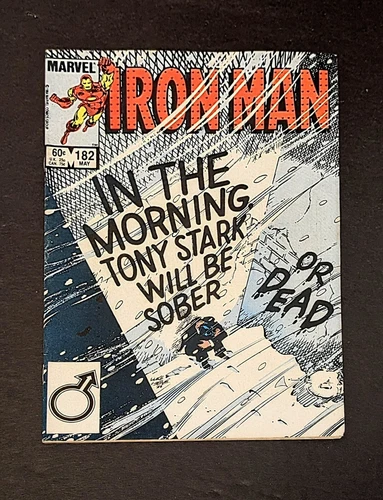 Iron Man #182 - Sobriety Issue - Alcoholism - Tiny Stark - Marvel Comics