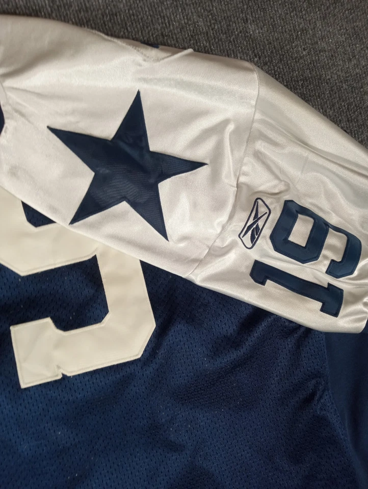 Keyshawn Johnson Dallas Cowboys Reebok Jersey Authentic 52 BLUE Embroidered NFL - Image 4 of 4