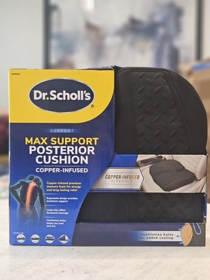 Dr. Scholl's Black Max Support Copper-Infused Posterior Seat Cushion, 46200WDI 