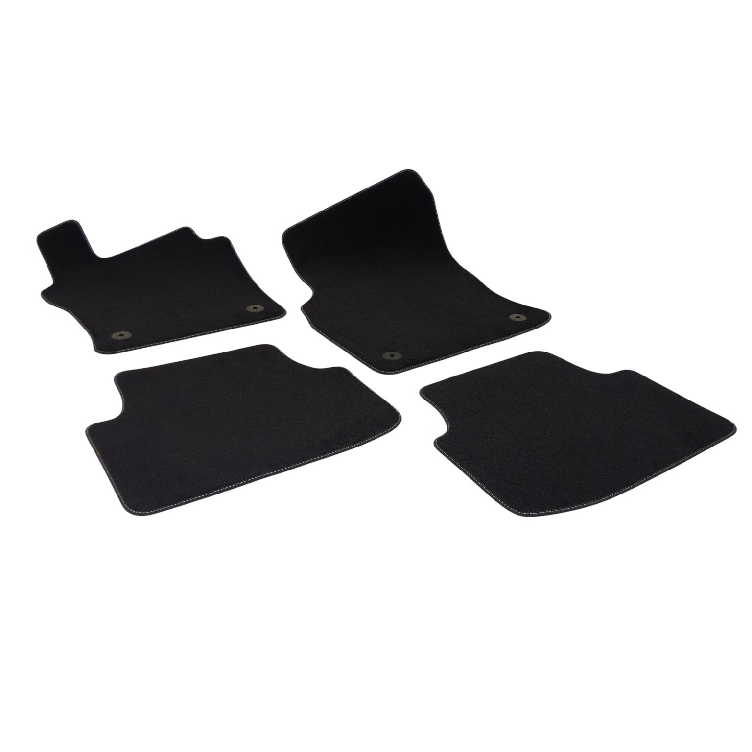VW Golf Mk8 Estate RHD floor mats carpet fabric set front rear black genuine OEM
