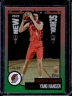 2025 Topps Basketball Green Rainbow Yang Hansen #NS-16