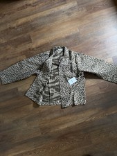 3sixteen Leopard Camo Chore Coat Jacket Mens Large Made in USA Tiger Camo Lining
