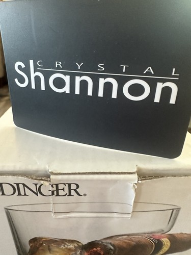 Godinger Cigar Whiskey Glass Clear Shannon Crystal With Indent New - Picture 3 of 6