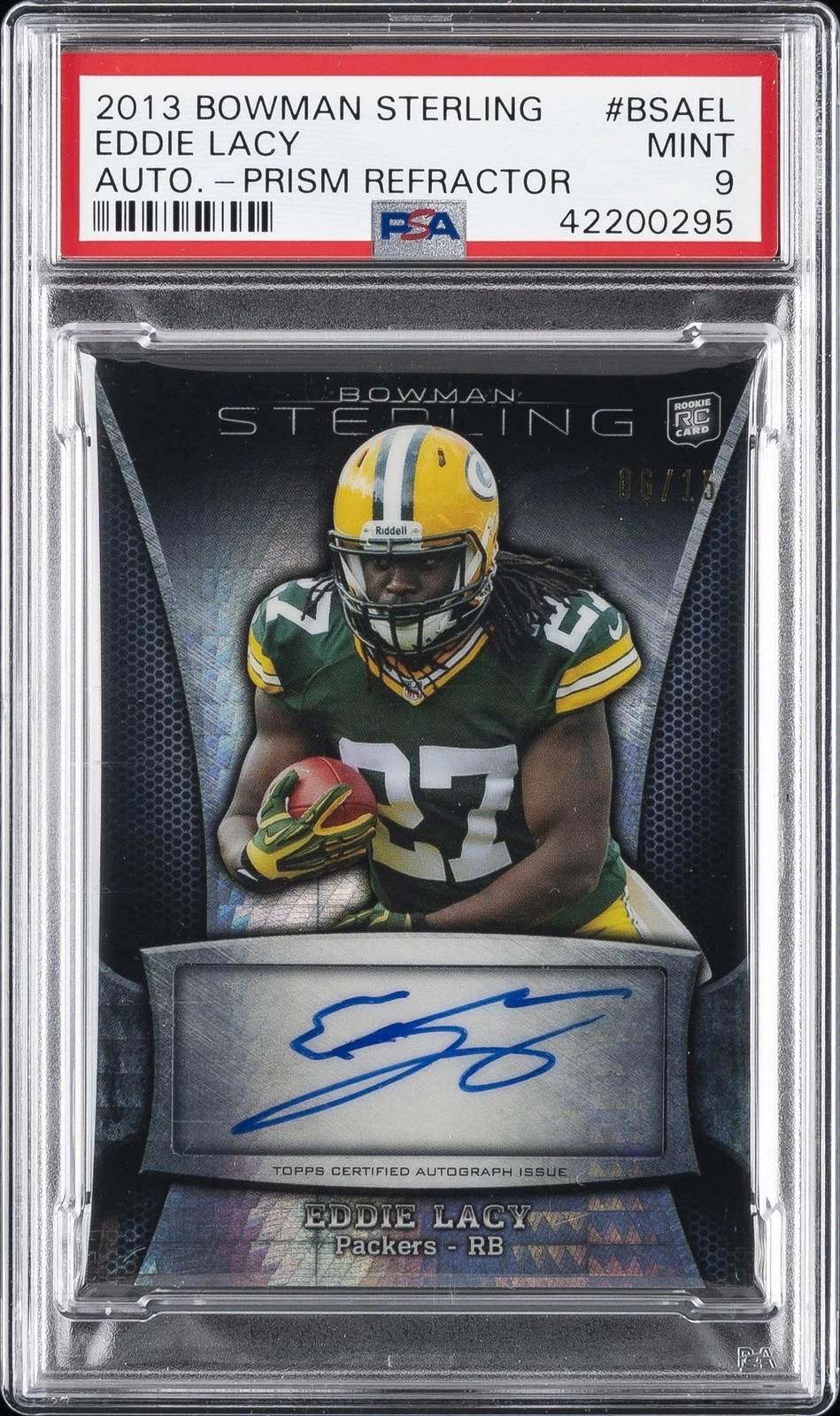 Eddie Lacy Bowman Sterling Autographs #BSAEL Prism Refractor