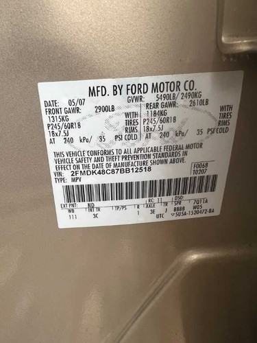 Carrier Rear Thru 08/02/09 Fits 07-10 FUSION 1483 - Picture 9 of 9