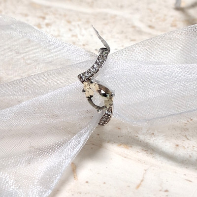 Gemporia Serenit und weißer Topas Sterlingsilber Ring, Größe P/Q, 8.