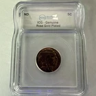 ROSE GOLD PLATED  1893  INDIAN HEAD CENT  ICG  Authentic US Coin PENNY 1C