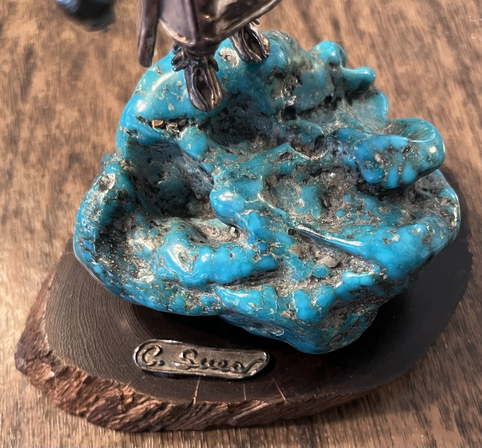 Vintage Carol Sues Silver & Turquoise Kachina Figure Native American