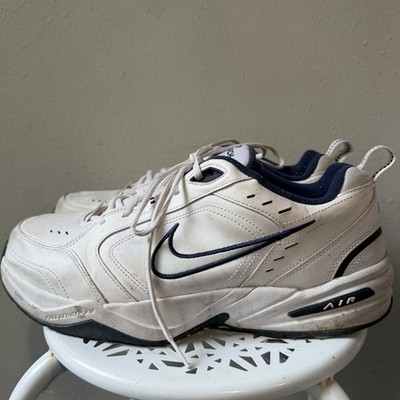 Nike Air Monarch IV White/Navy 416355-102 Men's Shoes Size 14 EEEE