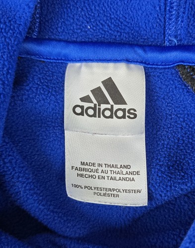 Lot of 2 Adidas Boys Hoodie Sz L Fleece Lined Blue Black and Shirt Gray Blue L - Picture 11 of 13
