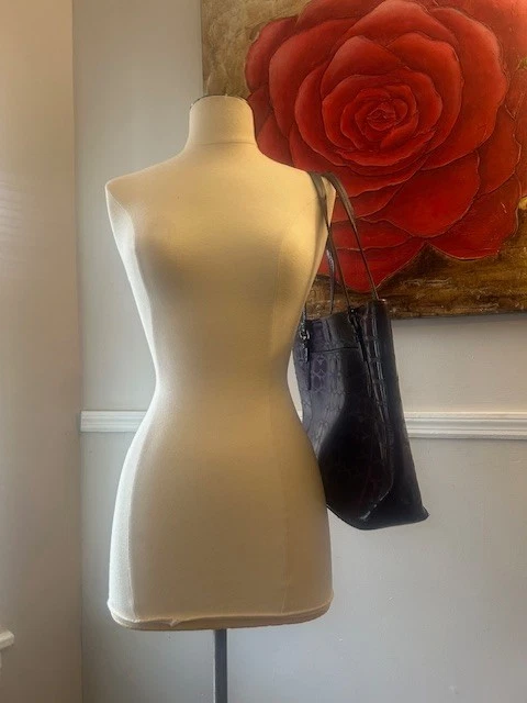 Bolso de Mano Coach Charol -Púrpura Berenjena-Bolso Clásico Hobo/Hombro con Cremallera Superior Foto 2 de 4