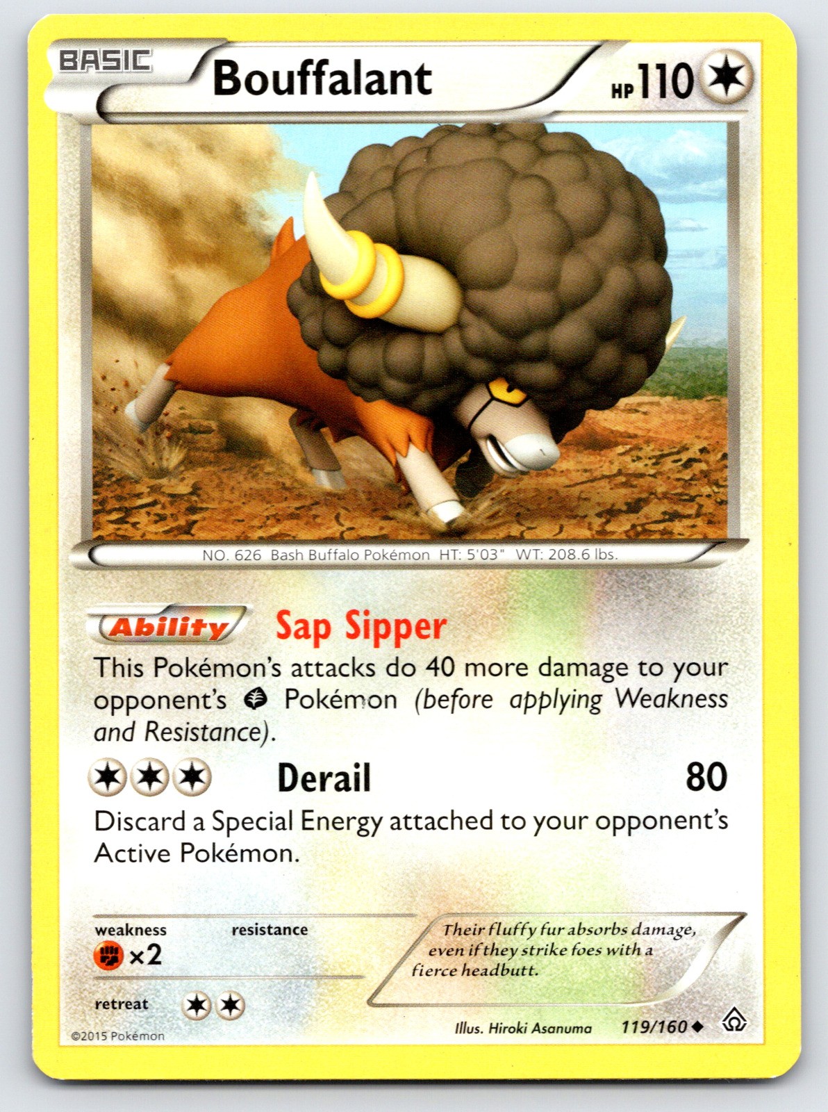 Bouffalant - XY - Primal Clash 119/160 - MP Condition
