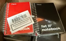 6 Assorted Colors Of Mead Fat Lil Fashion Notebook by Mead 6 Total Notebooks