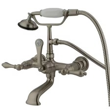 Wall-Mount Clawfoot Tub Faucet, Brushed Nickel, Tub Wall Mount