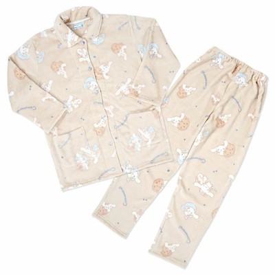 Sanrio Characters Cinnamoroll Flannel Pajamas (M) Beige 2025AW JP LTD Original