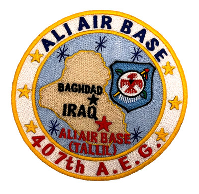 USAF ALI AIR BASE 407th AIR EXPEDITIONARY GROUP PATCH (AFK) BAGHDAD, IRAQ