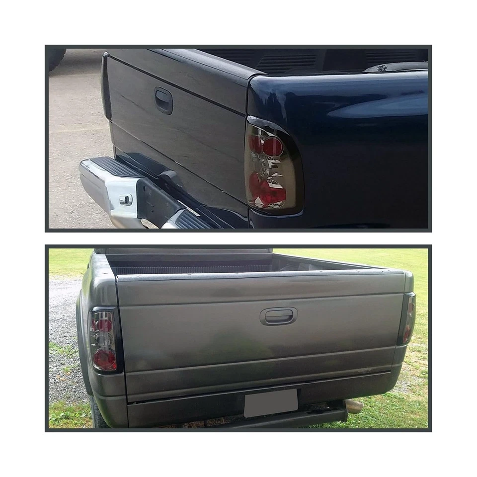 Smoke Lens Tail Light Fit For 1997-2004 Dodge Dakota, Left + Right Pair Assembly - Image 2 of 4