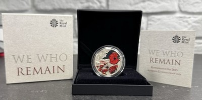 Silbermünze 5 £ 2015 Alderney Royal Mint Remembrance Day - We Who Remain