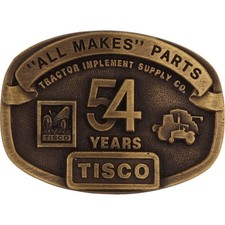 New Tisco Tractor Implement Supply Co Farming Ag 1990s NOS Vintage Belt Buckle