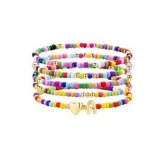 Stocking Stuffers for Kids Girls Teen - Colorful Bead Initial Bracelet for Gi...