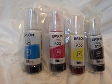 Epson 522 Ecotank Printer Ink Bottle Combo Pack 65ml Black Cyan Magenta Yellow