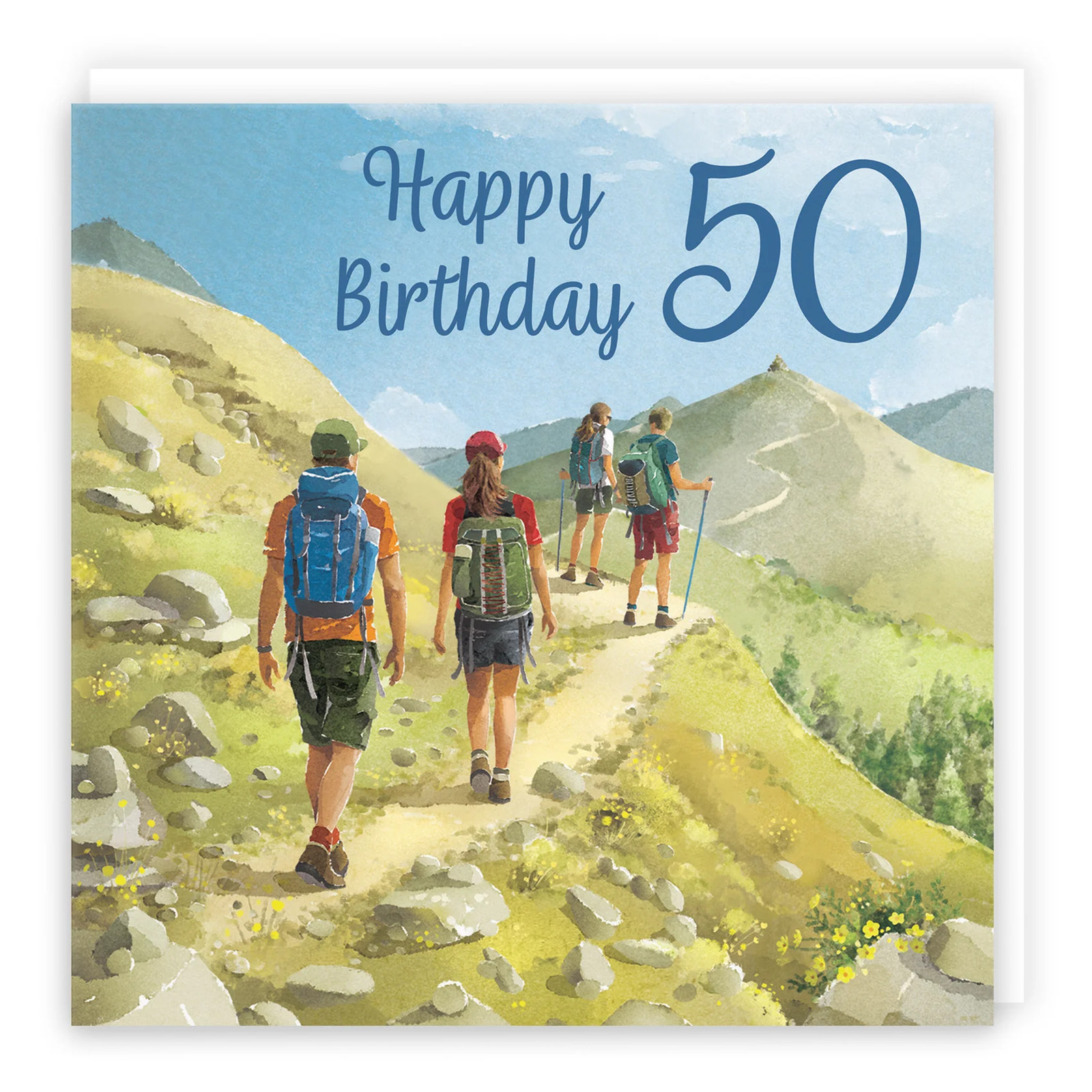 50th Walking Birthday Card Milo's Gallery