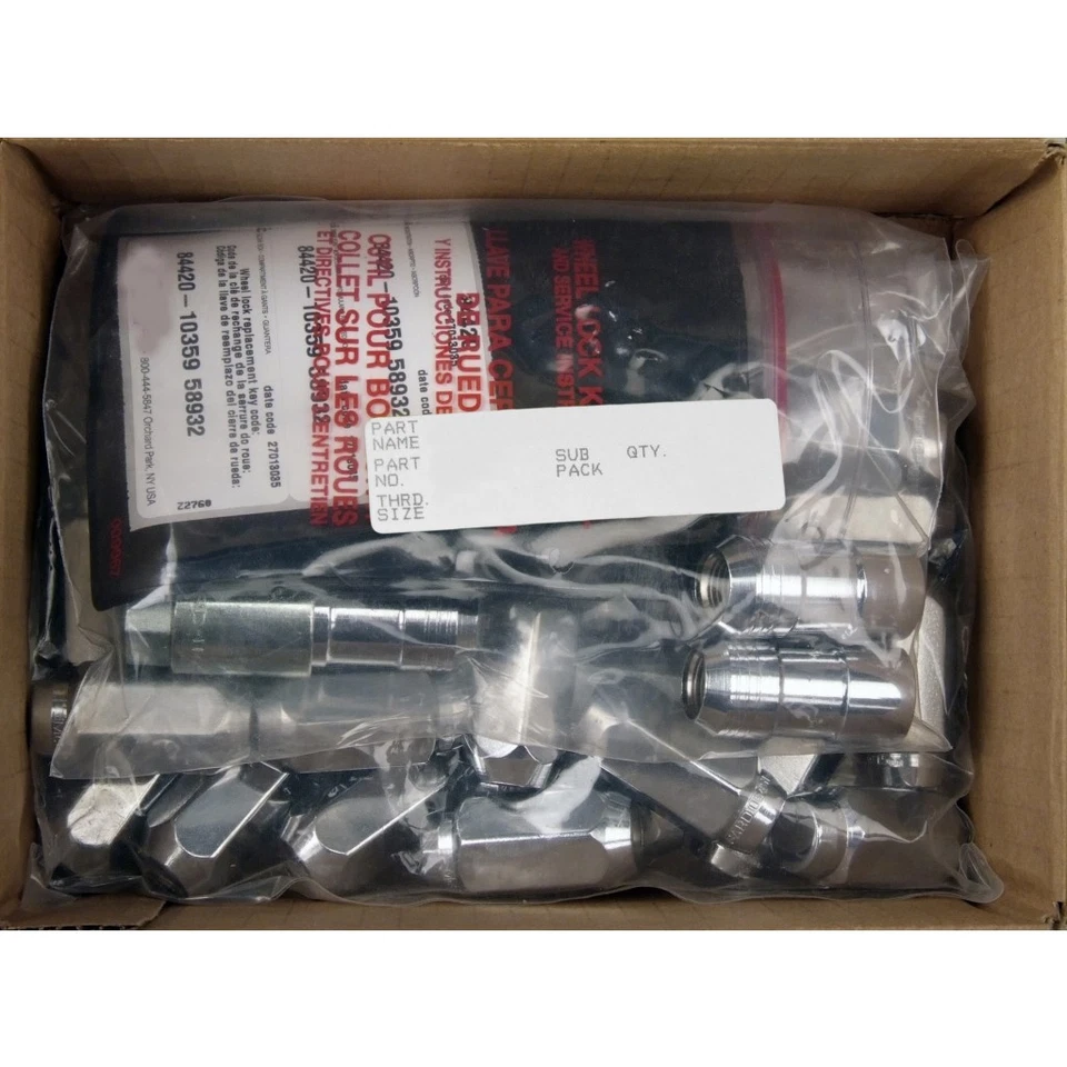 Kit de instalación de tacos hexagonales McGard para Chevy Silverado 3500 HD 2007-2020 con cerraduras cromadas Foto 3 de 4