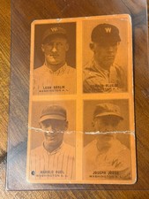 1929-30 Exhibits four on one Washington Senators Goslin Judge Ruel Bluege
