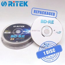 Ritek Blank Blu-ray Media 25GB BD-RE 2x Rewri...