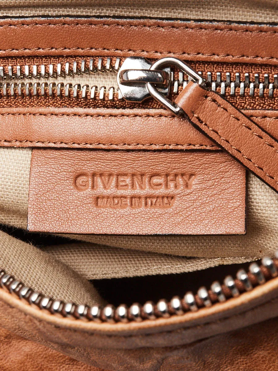 Givenchy Brown Wrinkled Sheepskin Leather Small Pandora Bag thumbnail 11