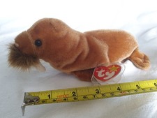 Vintage Ty Beanie Baby Paul the Walrus from 1999 with tag