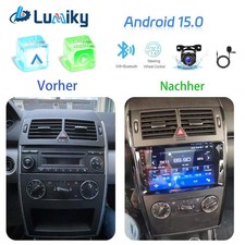 64G Autoradio F&uuml;r Mercedes-Benz A/B Klasse W169 W245 Android 15 GPS Carplay Kam+