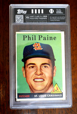 1958 Topps Phil Paine Rookie Baseball Card #442 Slabbed Mint Vintage. rookie card picture