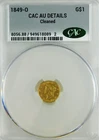 1849-O $1 Liberty Head Gold Dollar CAC AU Details-Cleaned Circulated Coin C4484