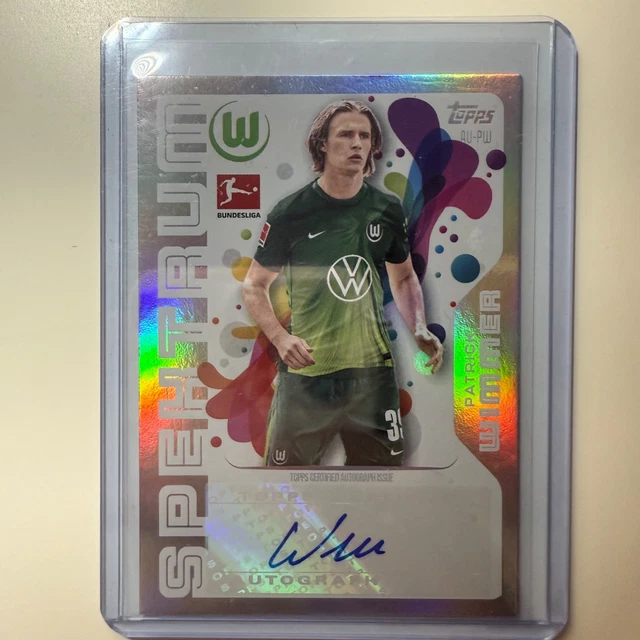 Topps Match Attax Bundesliga 25/26 Spektrum Autogramm Patrick Wimmer Wolfsburg