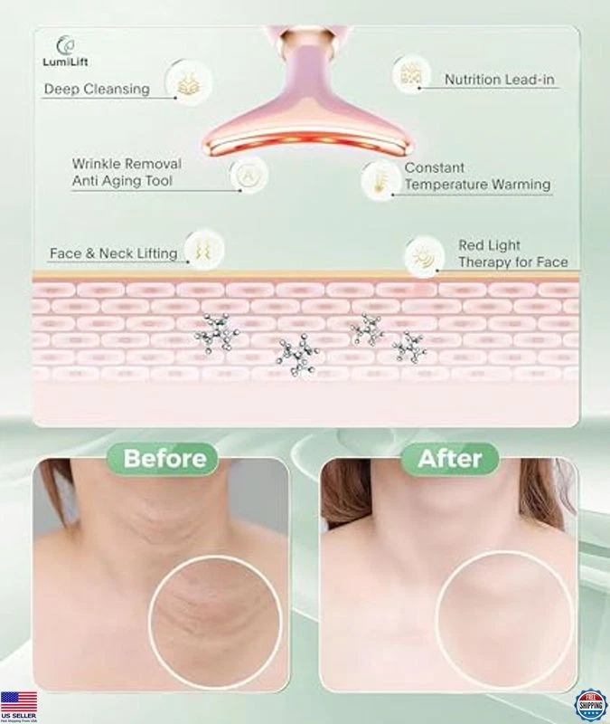 7-in-1 LED Facial Sculptor - Anti-Aging Light Therapy & Massager Tool - Image 4 of 4