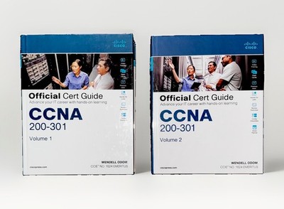 Cisco CCNA 200-301 Official Cert Guide Library Vol. 1 & 2 HC + CDs Boxed Set EUC