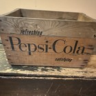 Pepsi Wooden Advertising Crate Brown Soda Theme RARE  — photo 1