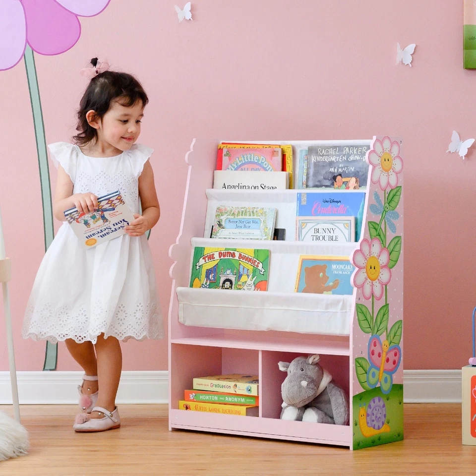 Fantasy Fields Magic Garden Kids Wooden Bookcase, 4 Tier Bookshelf with Storage, — 第 4/4 张图片