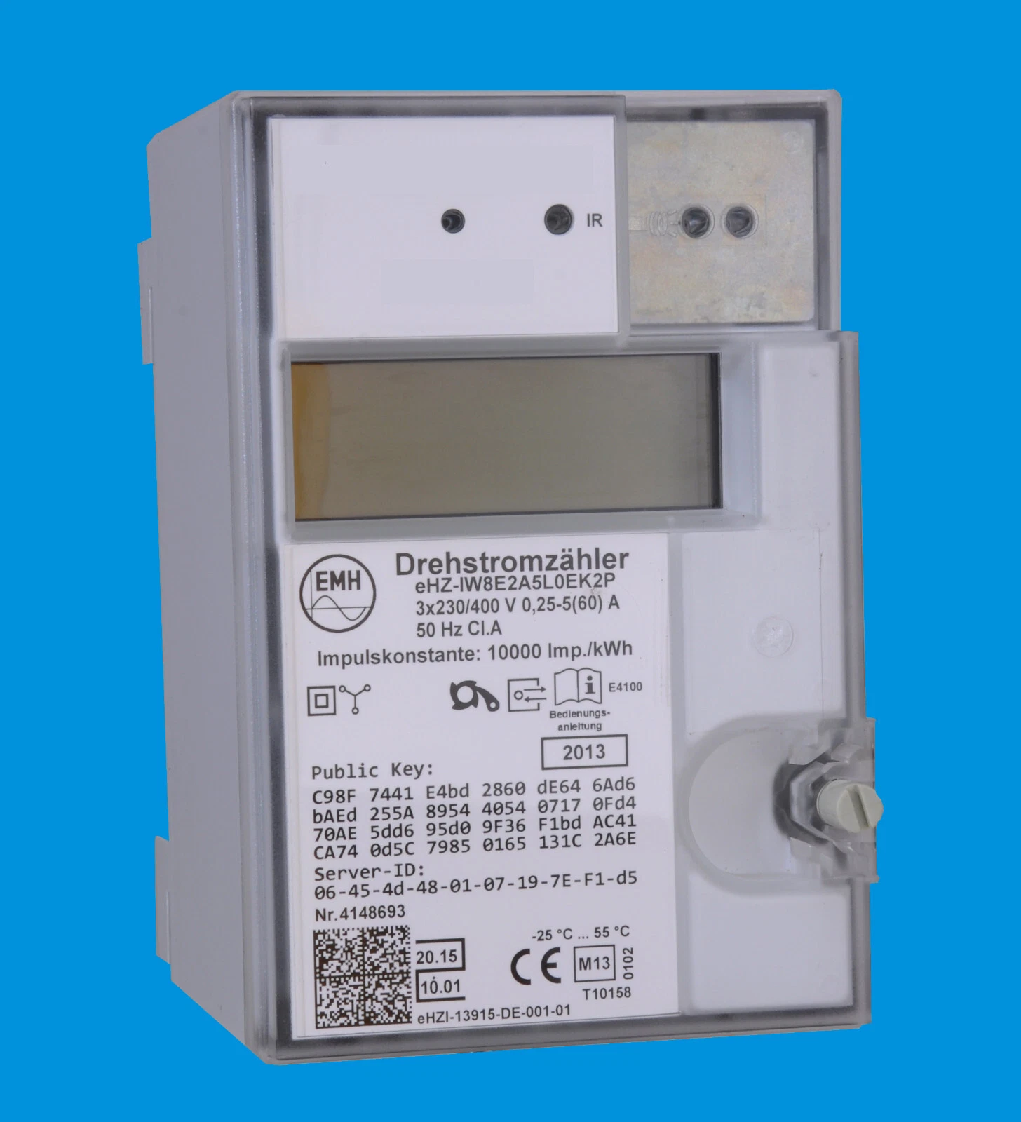EMH eHZ-IW8E2A5L0EK2P Steckzähler 5/60 A mit PIN EMH eHZ-IW8E2A5L0EK2P Steckzähler 5/60 A mit PIN